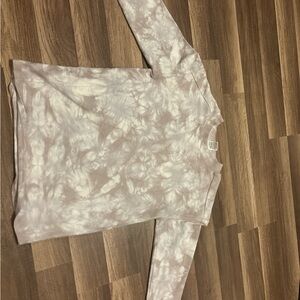 All in Motion Cream Tie-Dye Long Sleeve Tee